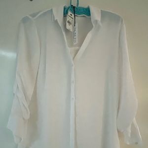 NWT express portofino blouse size medium white